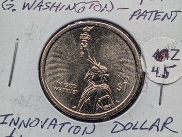 2018-D George Washington-1st Patent Innovation Dollar