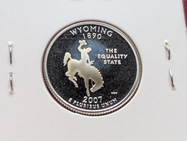 2007-S 90% Silver Proof State Quarter, Wyoming (WY)