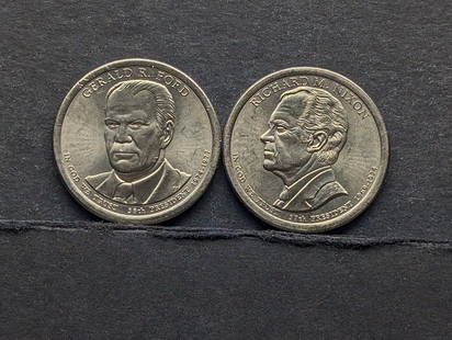 2016-D Ford & 2016-D Nixon Presidential Dollars: 2016-D Ford & 2016-D Nixon Presidential Dollars