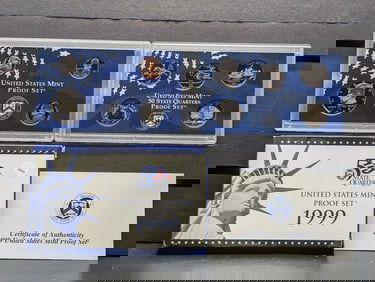 1999 -S U.S. Mint Proof Set In OGP With COA, Includes State Quarters