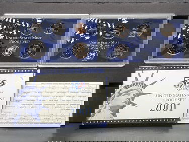 2001 -S U.S. Mint Proof Set In OGP With COA, Includes State Quarters