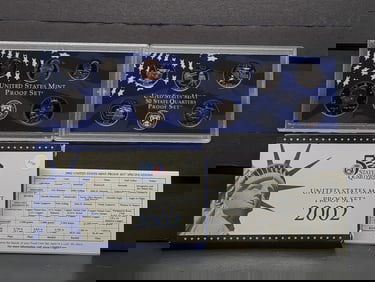 2002 -S U.S. Mint Proof Set In OGP With COA, Includes State Quarters