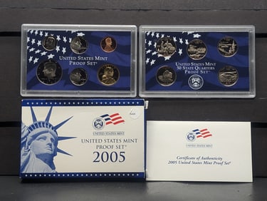 2005 -S U.S. Mint Proof Set In OGP With COA, Includes State Quarters