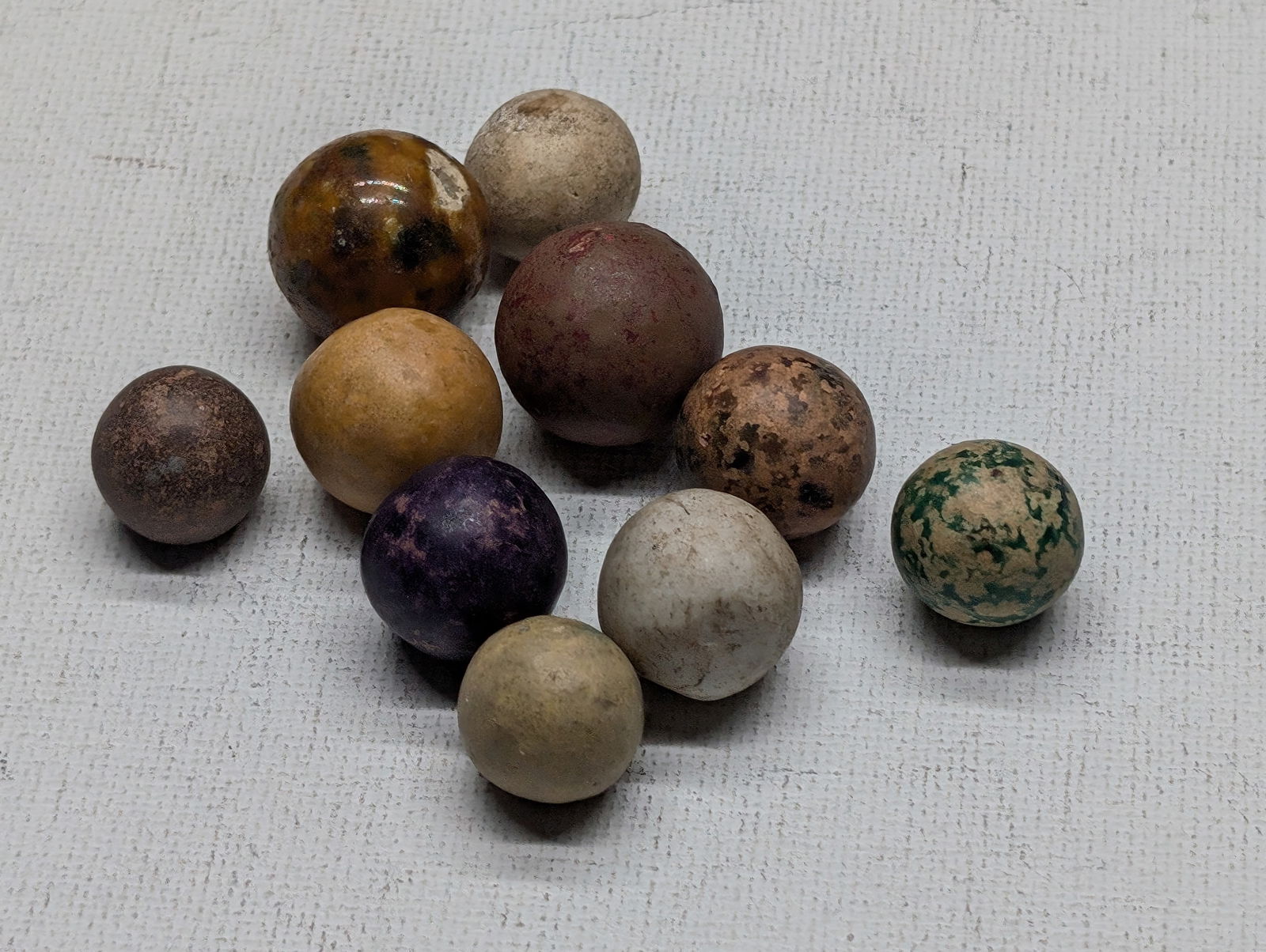 10 Civil War Era Marbles (1860's), With Bennington's (1 of 3)