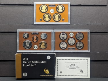2011-S U.S. Mint Proof Set In OGP With COA, Includes America The Beautiful Quarters & Presidential