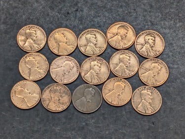 15-Teen All P Lincoln Wheaties, Nice Grades