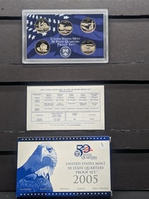 2005 -S U.S. Mint Fifty State Quarters Proof Set In OGP With COA
