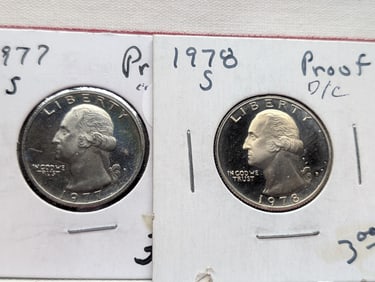 1977-S & 1978-S Washington Quarters