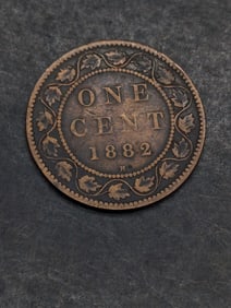 1882 H Canada Large Cent, High Grade, 143 Years Old