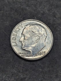 1963 D 90% Silver Roosevelt Dime, BU, 62 Years Old