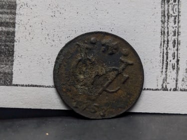 1753, Rare this High of Grade, COA, Dutch Netherlands Colonial Duit VOC, First New York Penny, 23