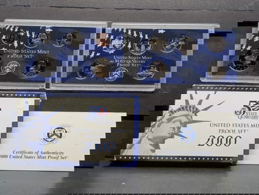 2000-S U.S. Mint Proof Set In OGP With COA, 10 Coins