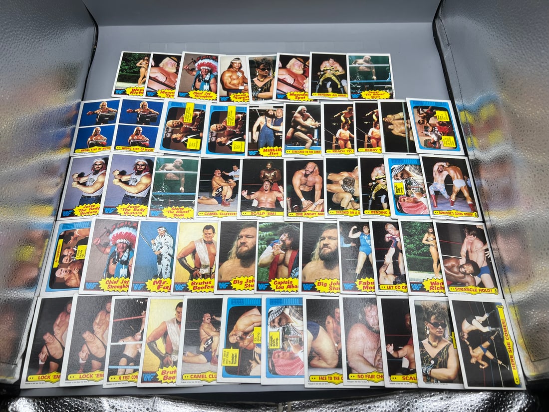Lot of (50+) 1985 Topps WWF Wrestling Cards W/ Many Stars - Varying Conditions - Hulk Hogan, Andre (1 of 5)