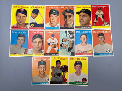 Lot of (15) 1958 Topps Baseball Cards - Varying Conditions: Lot of (15) 1958 Topps Baseball Cards - Varying Conditions