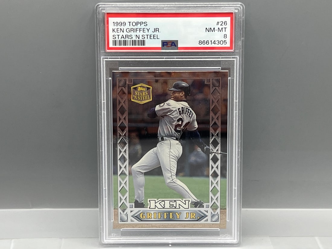 1999 Topps Ken Griffey Jr. Stars N' Steel #26 PSA NM-MT 8 (1 of 2)
