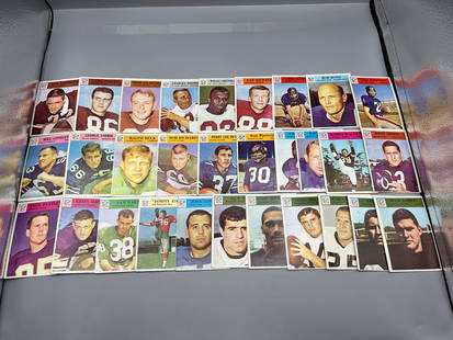 Lot of (30) 1966 Philadelphia Football Cards - Varying Conditions: Lot of (30) 1966 Philadelphia Football Cards - Varying Conditions