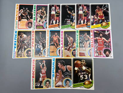 Lot of (15) 1970s Topps Basketball Star Player Cards - Varying Conditions - Dennis Johnson RC, Walt: Lot of (15) 1970s Topps Basketball Star Player Cards - Varying Conditions - Dennis Johnson RC, Walt Frazier, Bill Walton