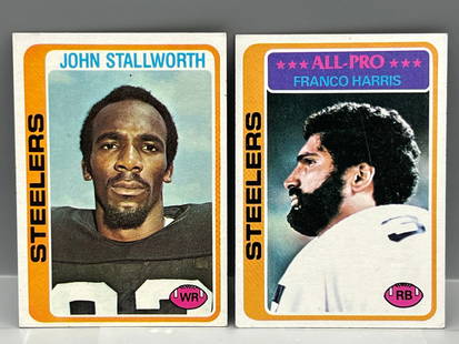 1978 Topps John Stallworth RC #320 & Franco Harris #500: 1978 Topps John Stallworth RC #320 & Franco Harris #500