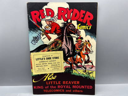 Red Ryder Comics #30 - Shoe Store Stamp On Front Cover: Red Ryder Comics #30 - Shoe Store Stamp On Front Cover
