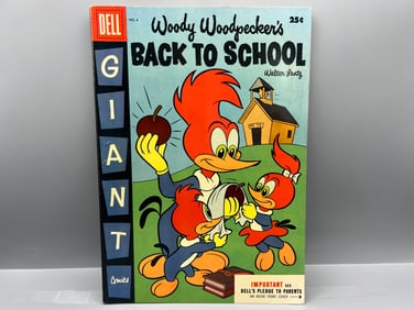 Dell Giant Walter Lantz Woody Woodpecker's Back To School #4