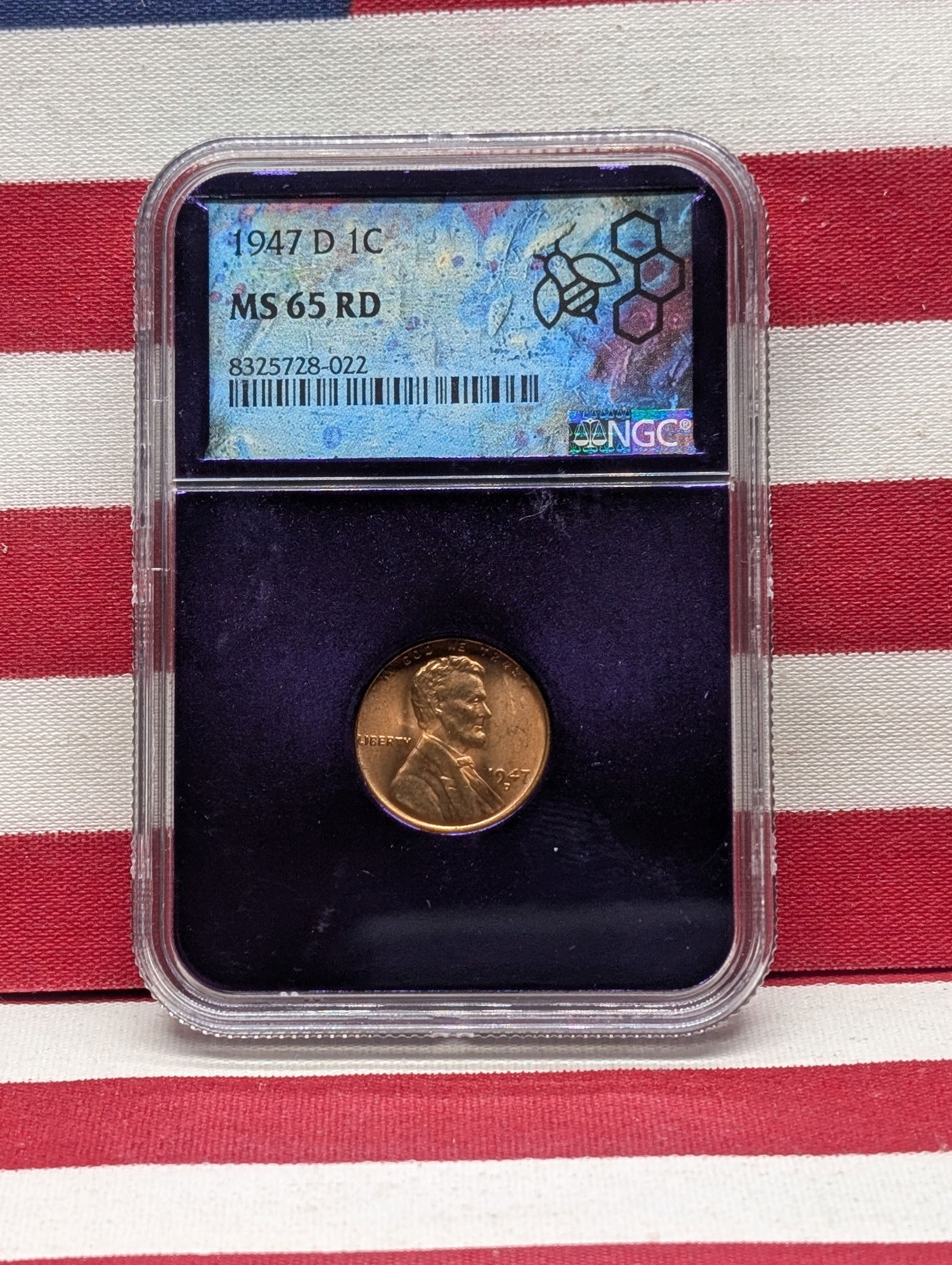 1947-D Lincoln Wheat Cent - NGC MS65 RD