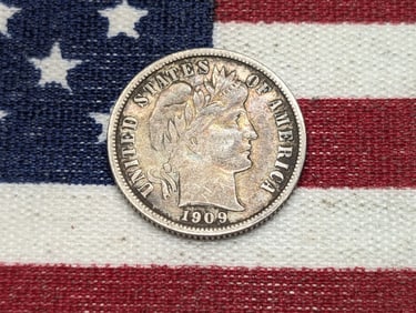 1909-O Barber Dime **AU+**