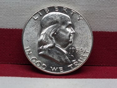 *GEM BU* 1954 Franklin Silver Half Dollar