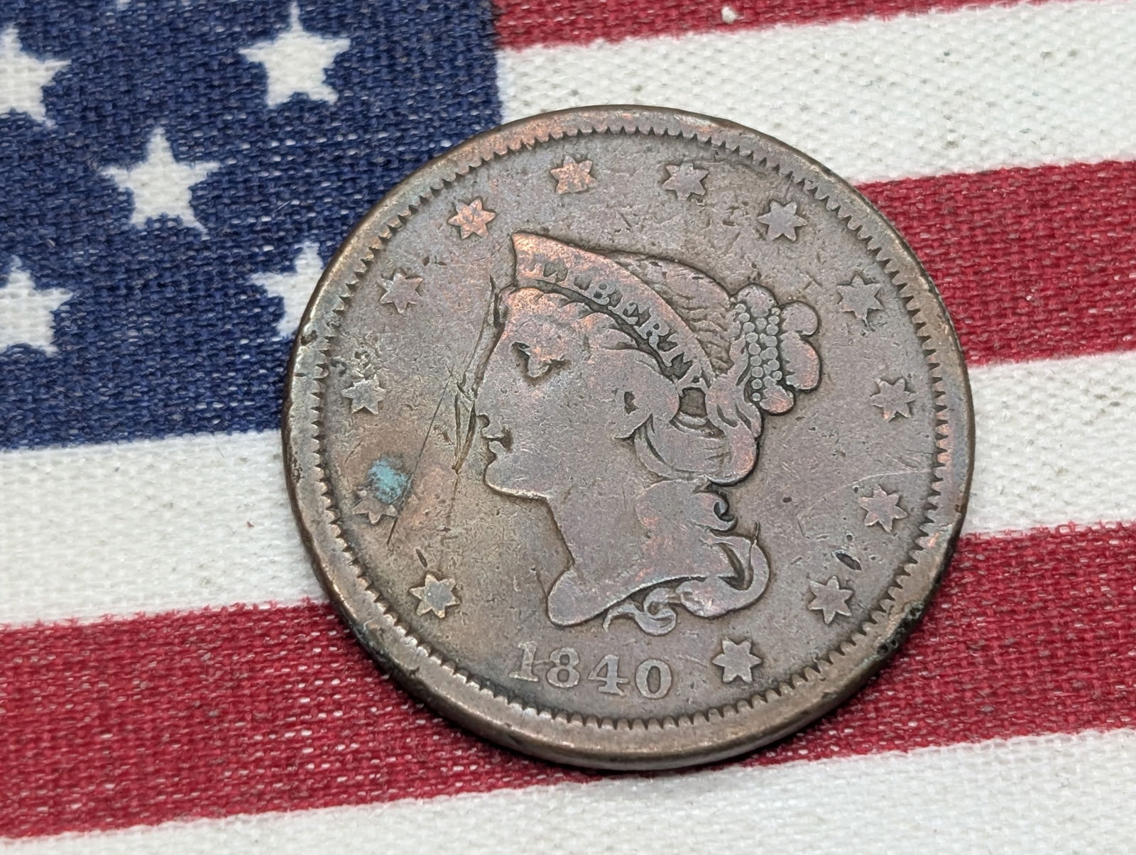 1840 Braided Hair Large Cent (1 of 2)