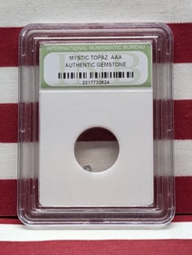 Authentic Gemstone!! Mystic AAA Topaz!! - Slabbed by International Numismatic Bureau