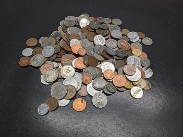 Bag of 1.8 Lbs. of Various Vintage & Modern World Coins