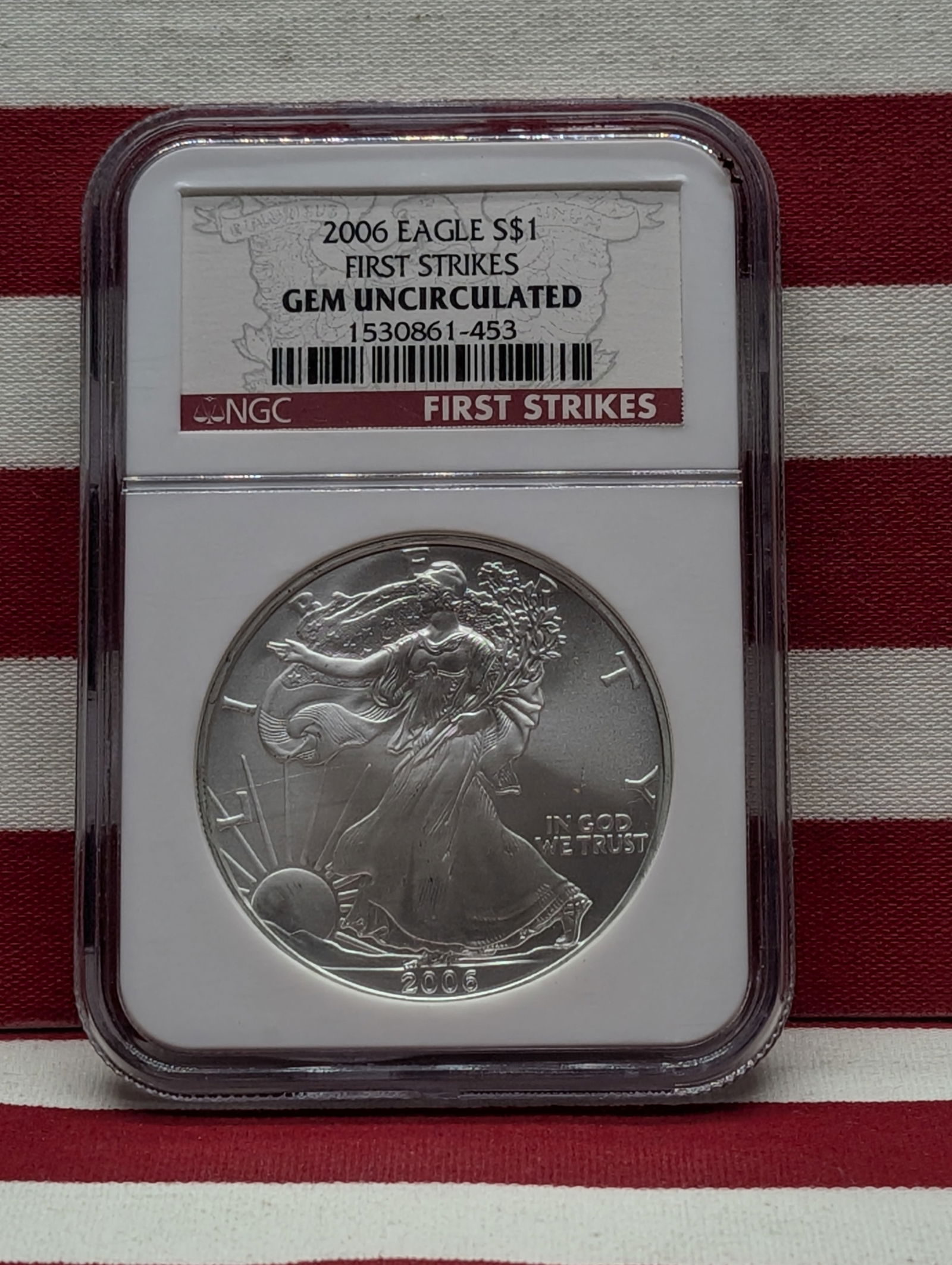 2006 American Silver Eagle .999 Fine Silver 1 Troy Oz. - NGC GEM UNC *First Strike* (1 of 3)