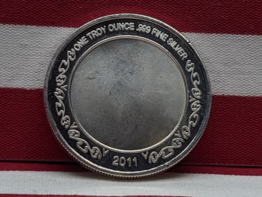 1 Oz. .999 FINE SILVER With Love Happy Mother's Day Designed Round