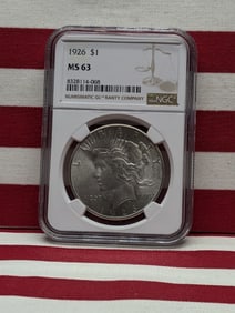1926 Peace Silver Dollar - NGC MS63