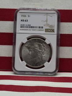 1926 Peace Silver Dollar - NGC MS63: 1926 Peace Silver Dollar - NGC MS63