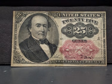1874 Series $0.25 Cents United States Obsolete Fractional Currency Note