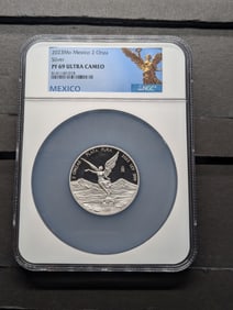 2023-Mo PROOF Mexico 2 Oz. .999 PURE SILVER Libertad Designed Round - NGC PF69 ULTRA CAMEO