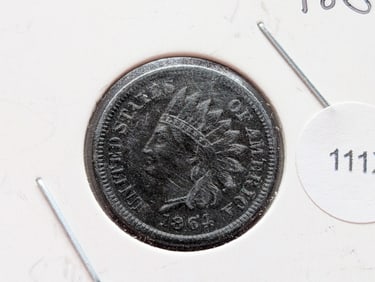 1864 Indian Head Cent, UNC, Bronze, No "L"