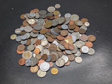 Bag of 1.6 Lbs. of Various Vintage & Modern World Coins