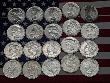 (20) 1922 Peace Dollars