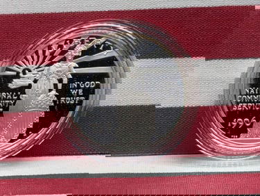 1996-S PROOF National Community Service Commemorative Silver Dollar in Capsule