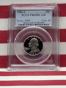 1986-S PROOF Washington Quarter - PCGS PR69 DCAM
