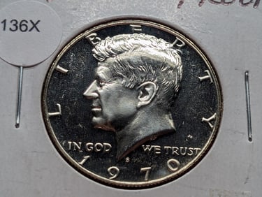 1970-S Kennedy Half Dollar, Proof, Key Date, 40% Silver