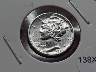 1936 Mercury Dime, Uncirculated