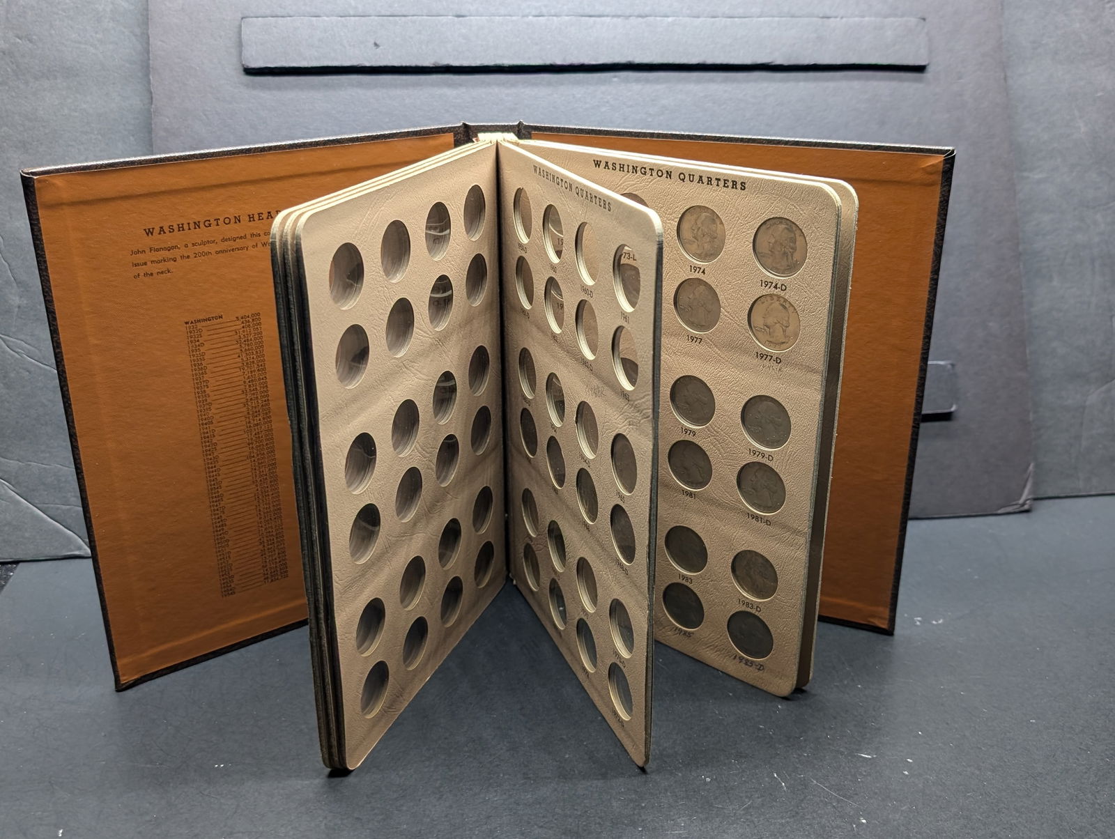 Partial Washington Quarter Collection in Dansco Album (48 Coins From 1965-1995) No Silver Coins (1 of 8)