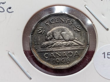 1946 Canada 5 Cents, Uncirculated