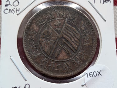 1912 Asia - Hunan 20 Cash