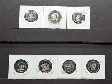 (7) Mixed Tropical Islands Coins