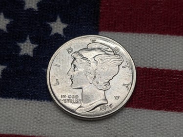 1916 Mercury Silver Dime **SEMI-KEY DATE**