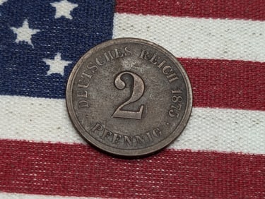 1875 German 2 Pfennig
