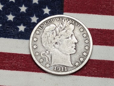 **VF** 1911-S Barber Silver Half Dollar